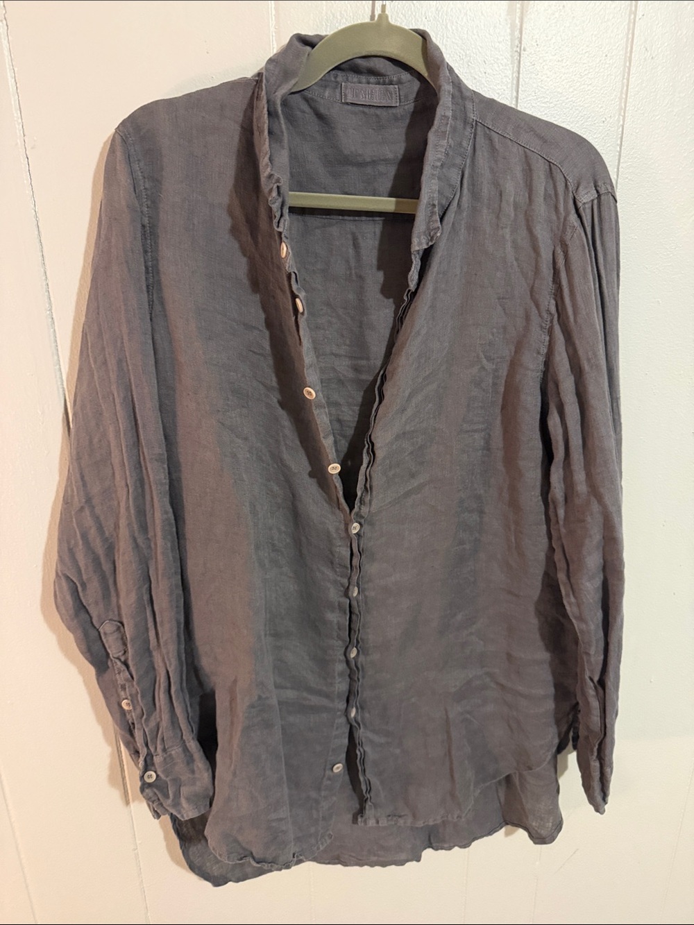 CP Shades Lightweight Button-Front Shirt in Slate Gray